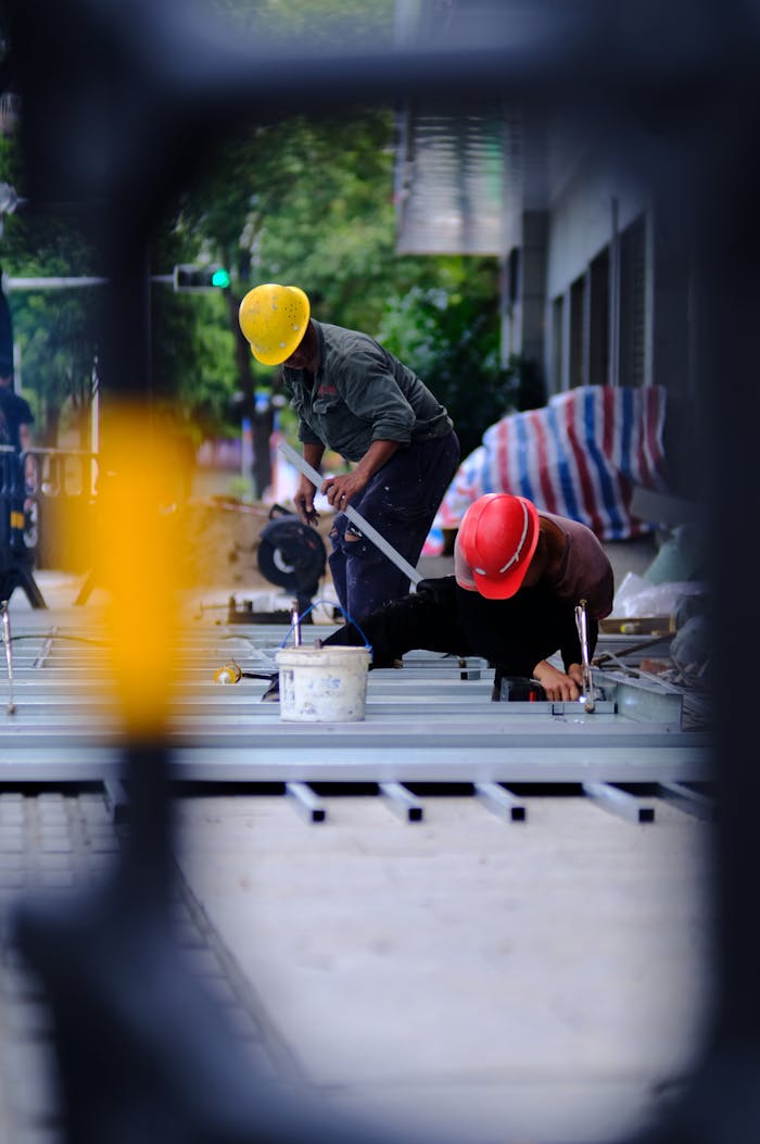 Construction Workers on a Street